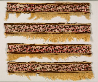 Four Border Strips, c. 1100-1400. Creator: Unknown.