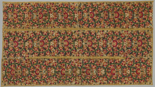 Four Borders from a Bedspread, 1700s. Creator: Unknown.