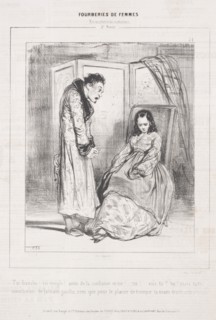 Fourberies de Femmes: En matière de sentiment, 1842. Creator: Paul Gavarni (French, 1804-1866).