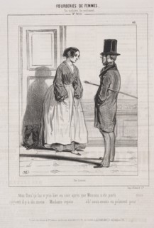 Fourberies de Femmes: En matière de sentiment, 1842. Creator: Paul Gavarni (French, 1804-1866).