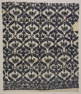 Fragment of a Bed Curtain, 1600s - 1700s. Creator: Unknown.