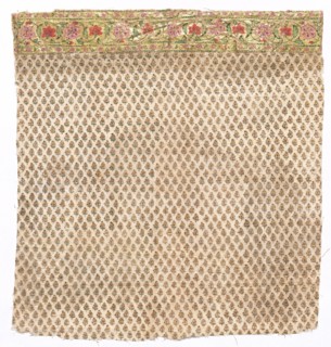 Fragment of a Draped Garment worn by Members of Court for Festive?, late 1700s or early 1800s. Creator: Unknown.