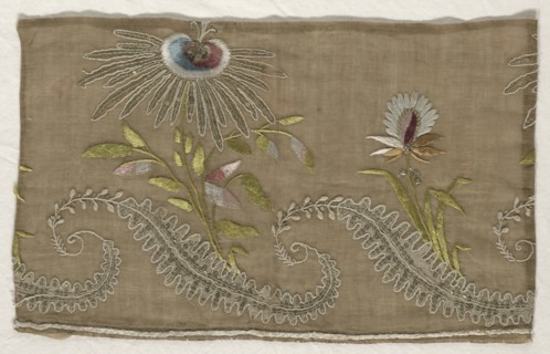 Fragment of Embroidery, 18th century. Creator: Unknown.