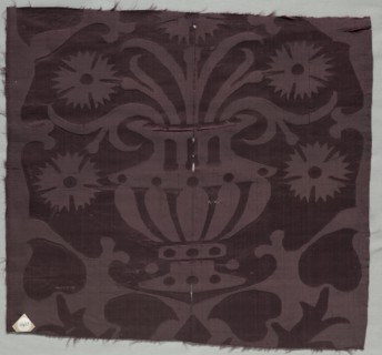 Fragment of Silk Damask Textile, 1500s. Creator: Unknown.
