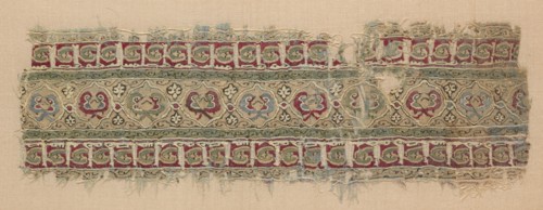 Fragment of Tiraz-Style Textile, 1100s. Creator: Unknown.