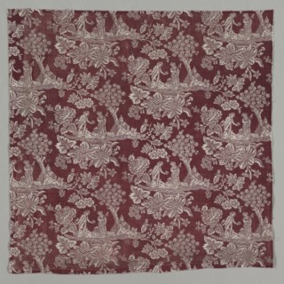 Fragment of Woodblock Printed Cotton, 1770. Creator: Unknown.