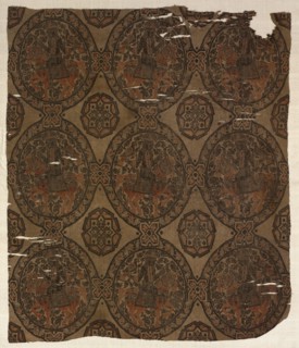 Fragment with Equestrian Falconer King, 800s. Creator: Unknown.