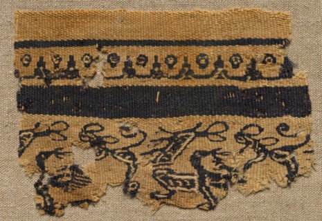 Fragment, with Part of a Clavus, from a Tunic, 400s - 600s. Creator: Unknown.