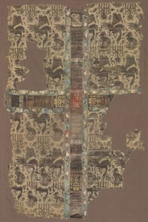 Fragmentary Chasuble with Woven Orphrey Band , 1300s. Creator: Unknown.