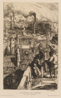 Gazette des Beaux-Arts: Le Quartier des Gobelins, 1889. Creator: Auguste Louis Lepère (French, 1849-1918).