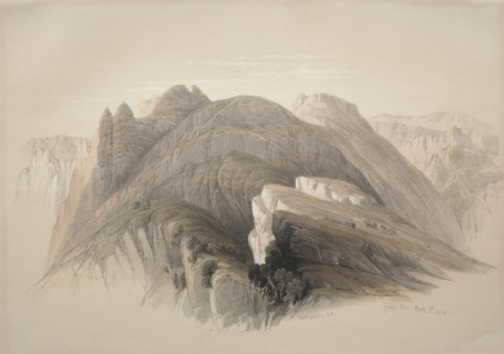 Gebil Hor. Mount Hor, from the Cliffs Encircling Petra, 1839. Creator: David Roberts (British, 1796-1864).