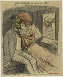 Gil Blas Illustré: Une Curiosité, par Alexandre Hepp, 1897. Creator: Théophile Alexandre Steinlen (Swiss, 1859-1923).