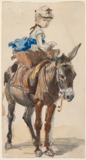 Girl on a Donkey. Creator: Isidore Pils (French, 1813/15-1875).