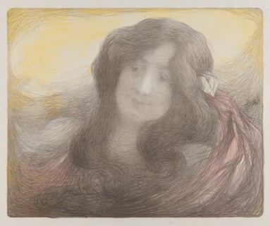 Girl with Long Hair , c. 1898. Creator: Edmond François Aman-Jean (French, 1858-1936).