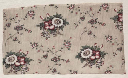 Glazed Chintz Fragment, c. 1830. Creator: Unknown.
