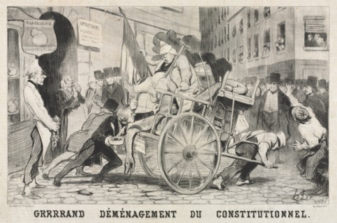 Great Removal of the Constitutional Establishment, 1846. Creator: Honoré Daumier (French, 1808-1879); Aubert.