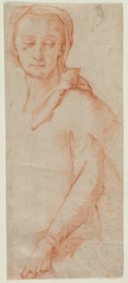 Half-Length Figure Study of a Woman, 1500s. Creator: Ludovico Cardi Cigoli (Italian, 1559-1613).
