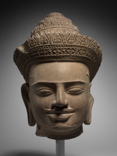 Head of a Deity or a Deified King, mid 900s. Creator: Unknown.