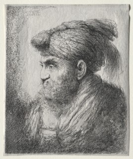 Head of a Man in Oriental Turban, c. 1650. Creator: Giovanni Benedetto Castiglione (Italian, 1609-1664).