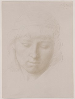 Head of a Man, 1886. Creator: Alphonse Legros (French, 1837-1911).