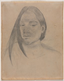 Head of a Tahitian Woman, 1891. Creator: Paul Gauguin (French, 1848-1903).