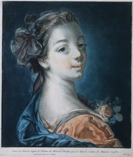 Head of a Woman (Mme. Deshayes?), c. 1771. Creator: Louis-Marin Bonnet (French, 1736-1793).
