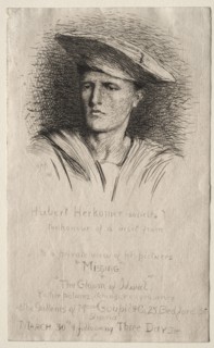 Head of a Young Man, 1881. Creator: Hubert von Herkomer (British, 1849-1914).