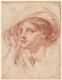 Head of a Young Woman, c. 1785. Creator: Jean-Baptiste Greuze (French, 1725-1805).