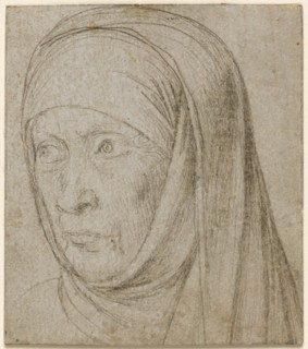 Head of an Old Woman, c. 1500. Creator: Hans Holbein (German, c. 1465-1524).