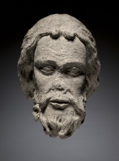 Head of an Apostle from the South Portal of the Cathedral of Thérouanne, c. 1235-1240. Creator: Unknown.