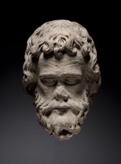 Head of an Apostle from the South Portal of the Cathedral of Thérouanne, c. 1235-1240. Creator: Unknown.