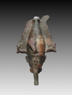 Head of Osiris and Statuette, 664-525 BC. Creator: Unknown.