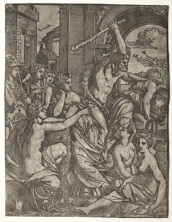 Hercules Driving Envy from the Temple of the Muses, 1522-24. Creator: Ugo da Carpi (Italian, c. 1479-c. 1532).