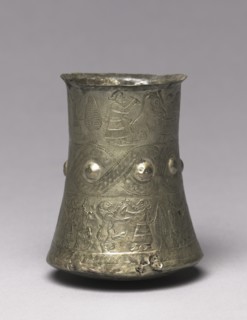 Hero and Animal Combat Beaker, 900-700 BC. Creator: Unknown.