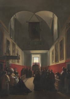 Homage to a Bishop, 1839. Creator: François Marius Granet (French, 1775-1849).