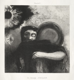 Homage to Goya: A Strange Juggler, 1885. Creator: Odilon Redon (French, 1840-1916); Lemercier & Cie..
