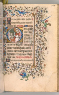 Hours of Charles the Noble, King of Navarre (1361-1425), fol. 2865r, St. Nicholas, c. 1405. Creator: Master of the Brussels Initials and Associates (French).