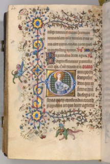 Hours of Charles the Noble, King of Navarre (1361-1425), fol. 299v, St. Agnes, c. 1405. Creator: Master of the Brussels Initials and Associates (French).