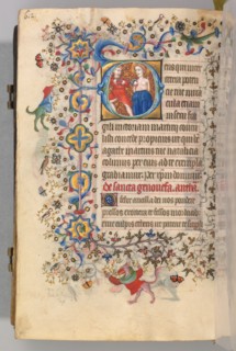 Hours of Charles the Noble, King of Navarre (1361-1425), fol. 300v, St. Agatha, c. 1405. Creator: Master of the Brussels Initials and Associates (French).