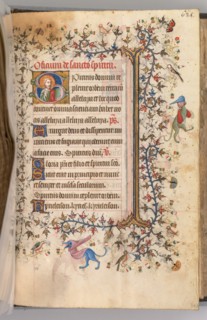 Hours of Charles the Noble, King of Navarre (1361-1425), fol. 307r, Bust of Christ, c. 1405. Creator: Master of the Brussels Initials and Associates (French).