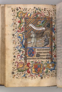 Hours of Charles the Noble, King of Navarre (1361-1425): Annunciation to the Shepherds...(verso), c1 Creator: Master of the Brussels Initials and Associates (French).