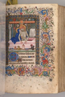 Hours of Charles the Noble, King of Navarre (1361-1425): fol. 128r, Man of Sorrows, c. 1405. Creator: Master of the Brussels Initials and Associates (French).