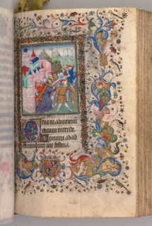 Hours of Charles the Noble, King of Navarre (1361-1425): fol. 170v, Christ Carrying the Cross, c. 14 Creator: Master of the Brussels Initials and Associates (French).