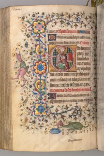 Hours of Charles the Noble, King of Navarre (1361-1425): fol. 266v, St. James, c. 1405. Creator: Master of the Brussels Initials and Associates (French).