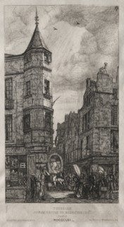 House with a Turret, No. 22 Street of the School of Medicine, 1861. Creator: Charles Meryon (French, 1821-1868).