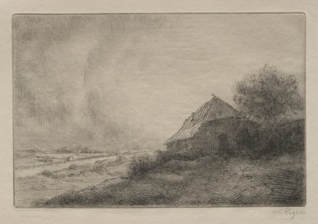 Hovel on the Hill. Creator: Alphonse Legros (French, 1837-1911).