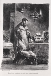Illustrations for Faust: Faust in his dressing-room, 1828. Creator: Eugène Delacroix (French, 1798-1863); Chez Ch. Motte, Éditeur, distributed by Chez Sautelet, Libraire.