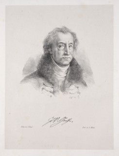 Illustrations for Faust: Frontispiece - Portrait of Johann Wolfgang von Goethe, 1828. Creator: Eugène Delacroix (French, 1798-1863); Chez Ch. Motte, Éditeur, distributed by Chez Sautelet, Libraire.