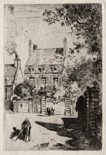 In Province: The House at Orléans, c. 1875. Creator: Félix Hilaire Buhot (French, 1847-1898).