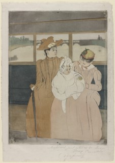 In the Omnibus, 1890-91. Creator: Mary Cassatt (American, 1844-1926).
